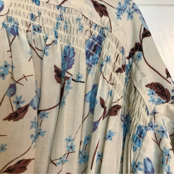 NWT Free People Blue Floral Print Dress - Picture 10 of 15